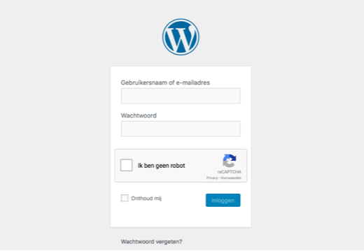 Inloggen WordPress