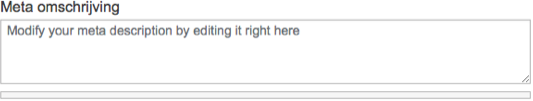 meta omschrijving