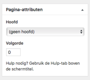 pagina attributen